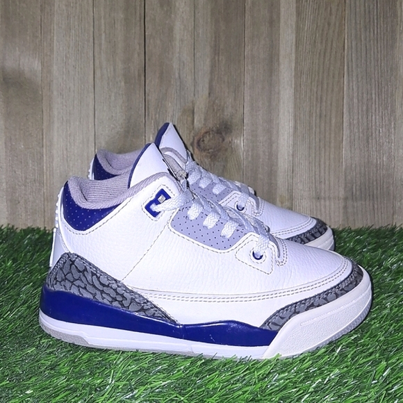 AIR JORDAN 3 RETRO PS "MIDNIGHT NAVY" 2024 (Kid's Size 12C) - Picture 8 of 16